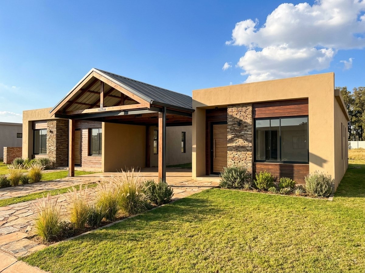 Vivienda con galería terminada